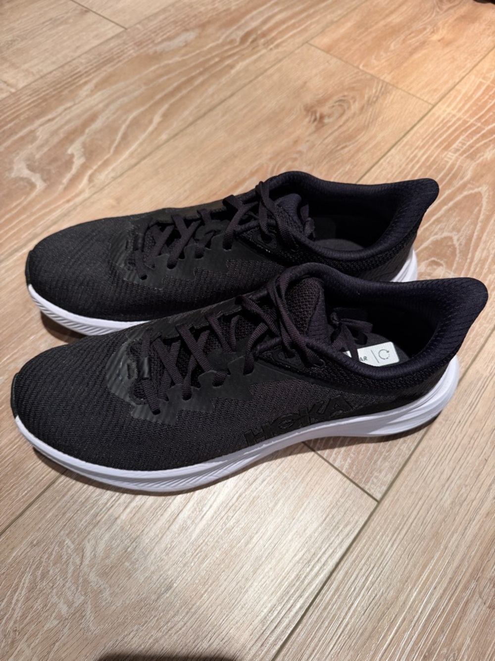 Women’s Hoka Solimar Black Athletic Running Shoes with White Sole